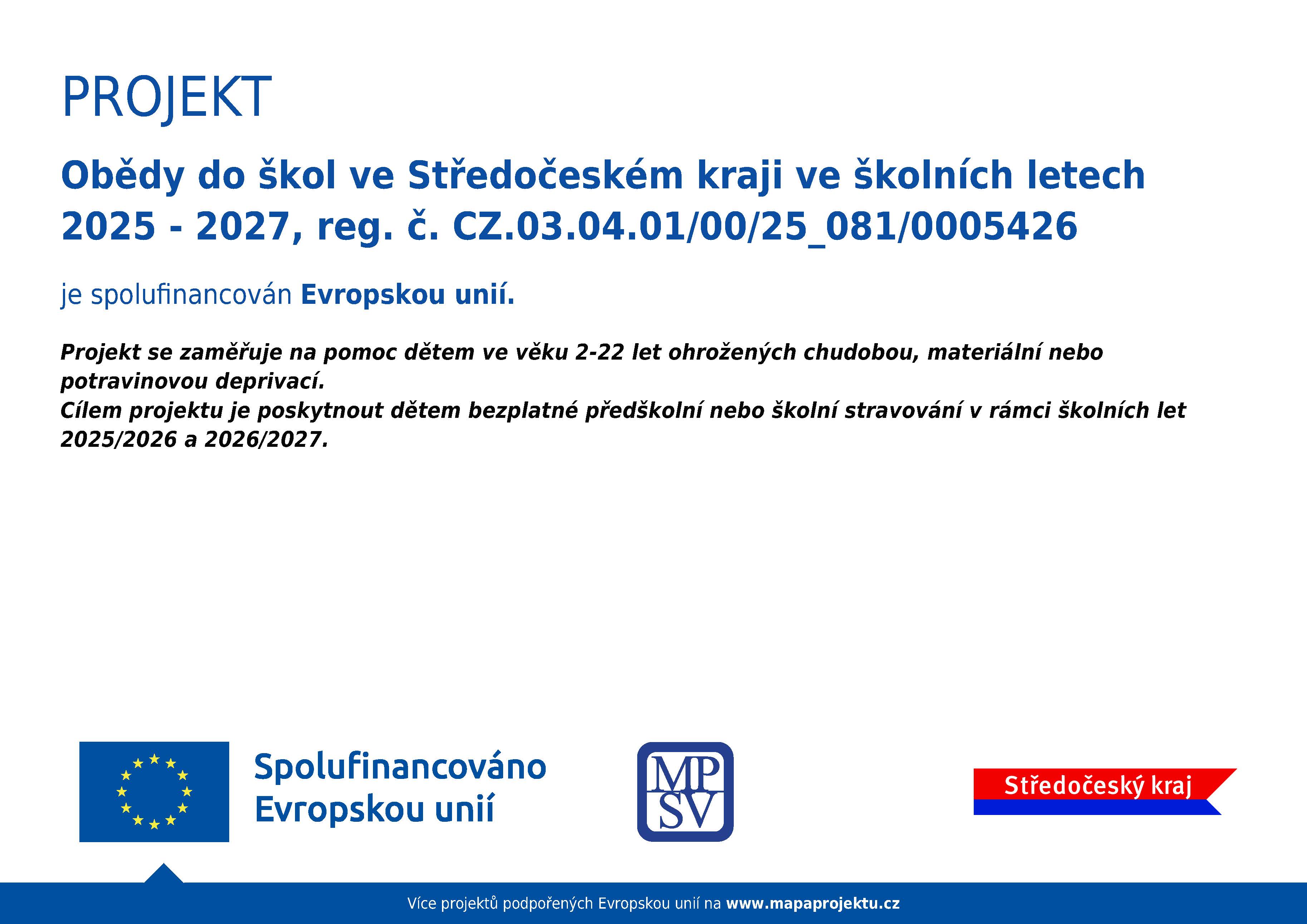 Obědy do škol ve Středočeském kraji
